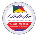 Elbdörfer Logo in verschiedenen Stadien und auf unterschiedlichen Medien
